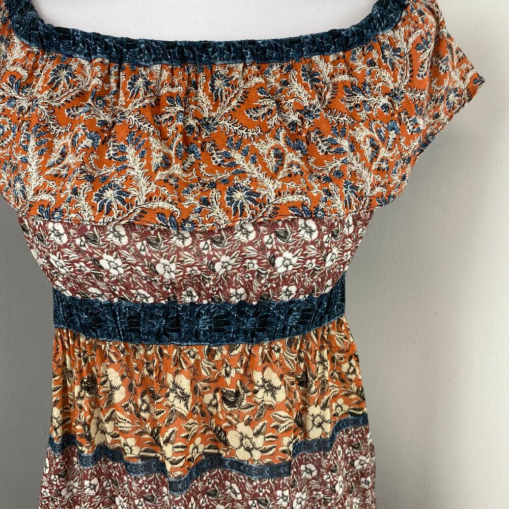 Bailey 44 Floral Boho Ruffle Neck Blouse Top Medium View 3